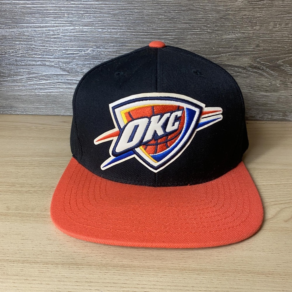 Oklahoma City Thunder Hat Cap Snap Back NBA Basketball Mens Mitchell Ness